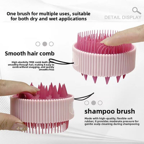 Double-sided scalp massager shampoo brush, photo 3