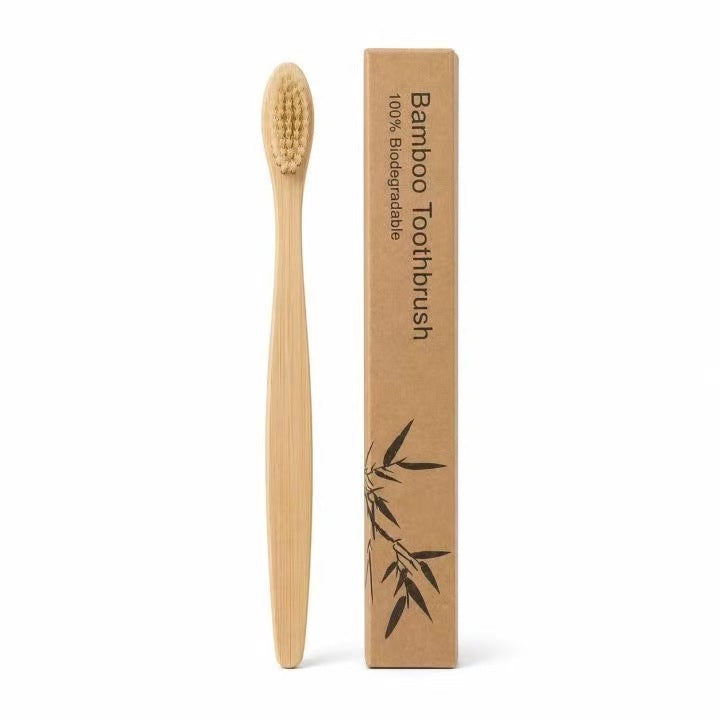 Bamboo Toothbrush with Natural Bristles (Pig or Horse Hair)