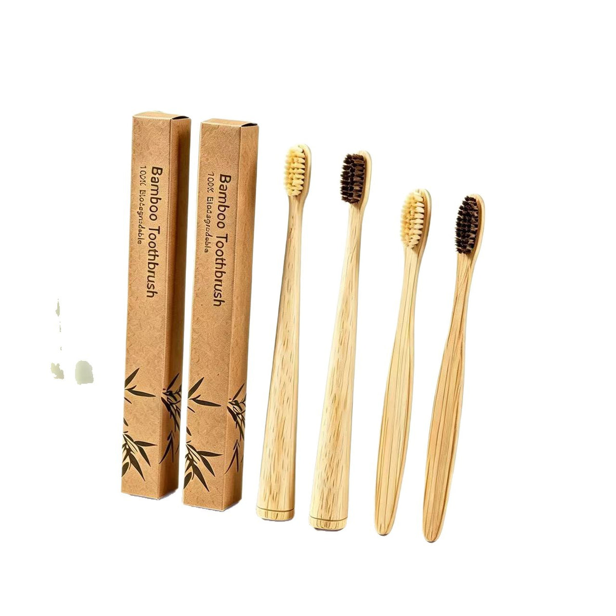 Bamboo Toothbrush with Natural Bristles (Pig or Horse Hair)