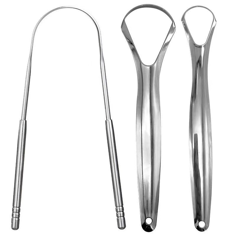 Stainless Steel Tongue Scraper – 6 Styles