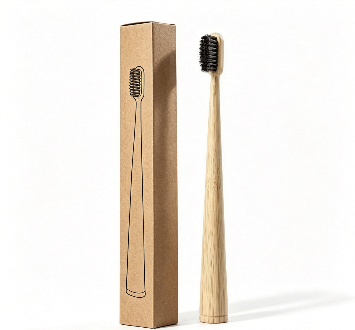 Bamboo Toothbrush with Natural Bristles (Pig or Horse Hair)